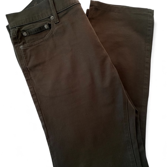 Dark Green / Brown DL1961 Slim Straight Pant Size 33X30 - Picture 2 of 12